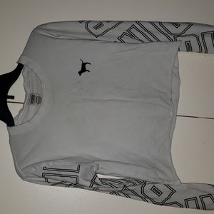 PINK cropped long sleeve tee